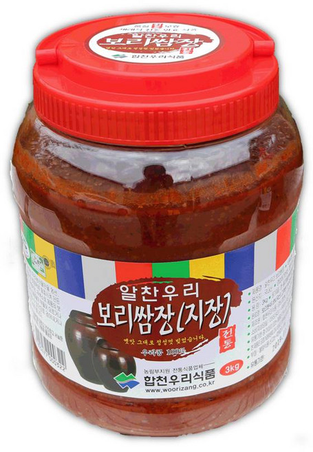 알찬우리 보리쌈장 시금장 보리개떡장 등겨장 집장 3kg, 1개