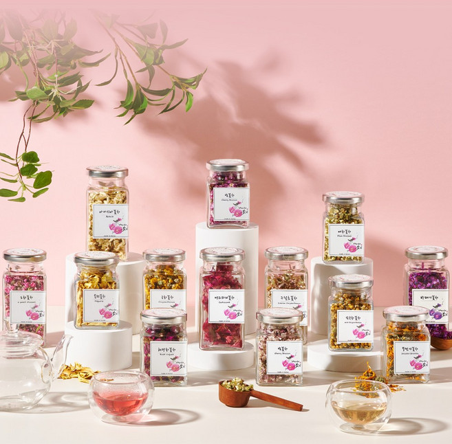 이제부터 프리미엄 꽃차 시리즈 목련 해당화 국화 뚱딴지 매화 구절초 벗꽃 겹벚꽃 맨드라미 감국화 아카시아 박태기 도화꽃 국내산 건강차, 1개, 벚꽃 리필팩(7g)