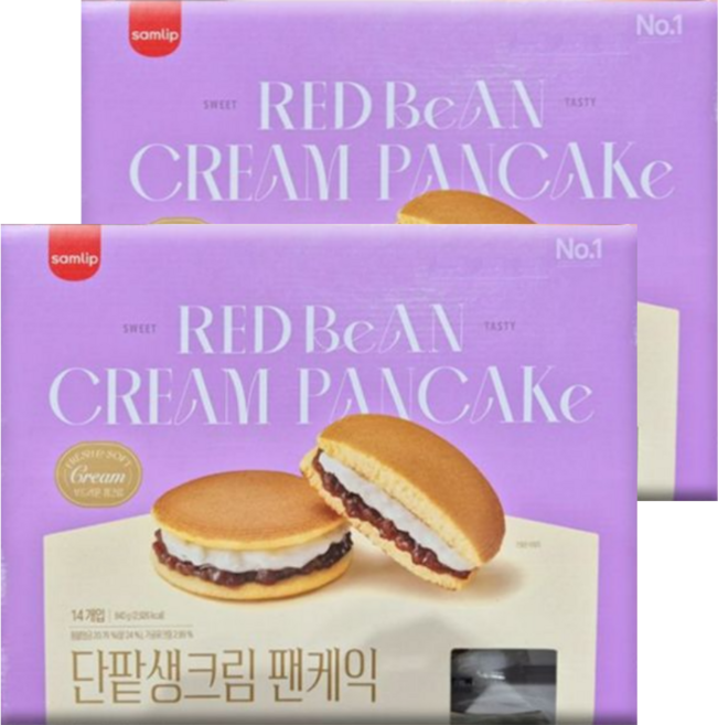 삼립 단팥 생크림팬케익 (60g x 14개) x 2개, 60g