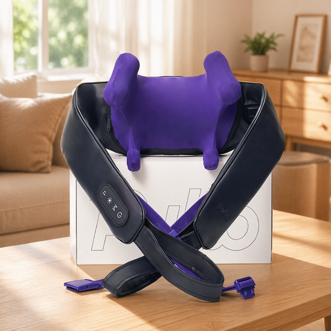 풀리오 목 어깨 두드림 마사지기 V3, N003, 다크퍼플