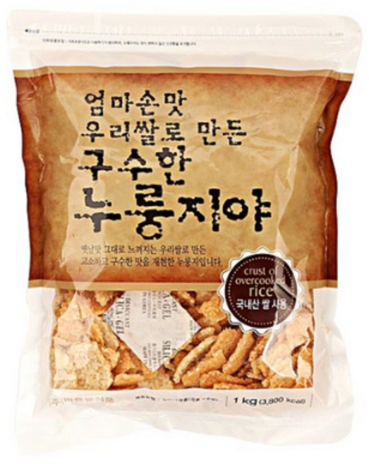 바른들식품 엄마손맛 우리쌀로 만든 구수한 누룽지야, 1kg, 9개