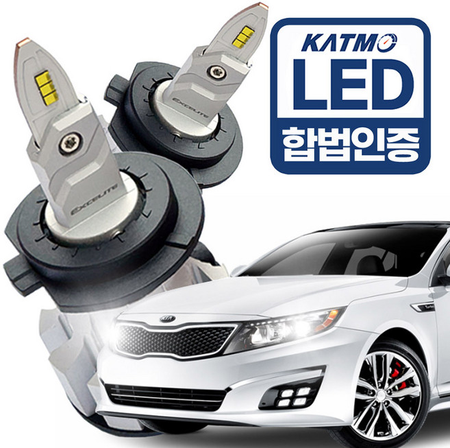 더 뉴 K5 합법인증 LED 전조등 프로젝션타입 자동차램프 / A타입브라켓, 2개, H7