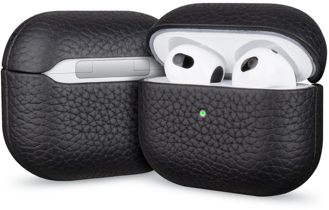 가죽 에어팟 케이스, 블랙, 1개, air pods pro3