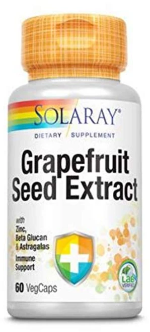 솔라레이 자몽 씨 추출물 포뮬라 캡슐 250mg | 60정 SOLARAY Grapefruit Seed Extract Immunity Formula Capsules 250 mg, 1개 - 쿠팡