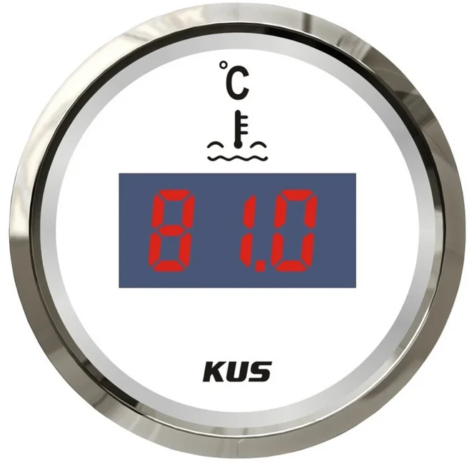 KUS 자동 85mm 디지털 GPS 속도계 Sog 0-999Km/H Knots Mph 디스플레이 보트 게이지 0-360 미터 빨간색 백, 01 White for Auto, 1개