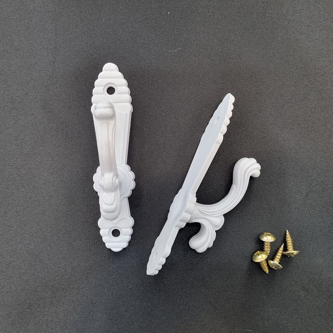 커블 화이트 쉬폰 커튼 끈, 후사고리, 1개