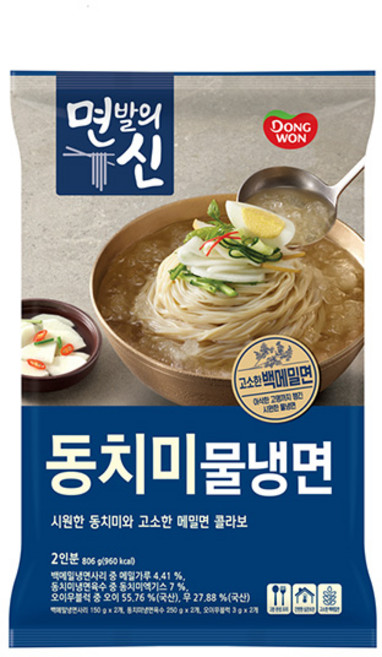 동원 면발의신 동치미물냉면, 806g, 3개