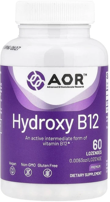 AOR 하이드록시 B12 하이드록소코발라민 1000mcg 60정, 1개 - 쿠팡