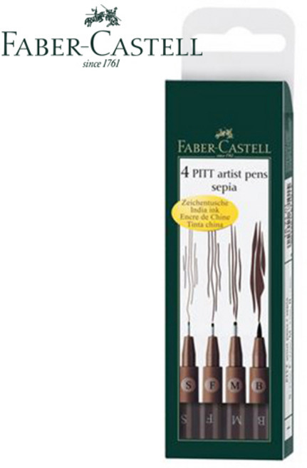 파버카스텔 PITT 아티스트 펜 4입 세피아 (S F M B)