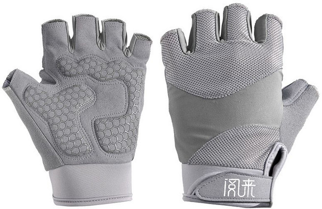 VF 健身手套，啞鈴壺鈴單槓防滑普拉提運動手套, 1個, 健身手套女啞鈴壺鈴單杠運動手套【氣質灰】S碼(適合掌圍18cm以下).