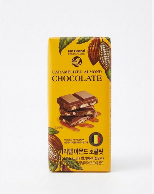 노브랜드 카라멜 아몬드 초콜릿, 2개, 100g