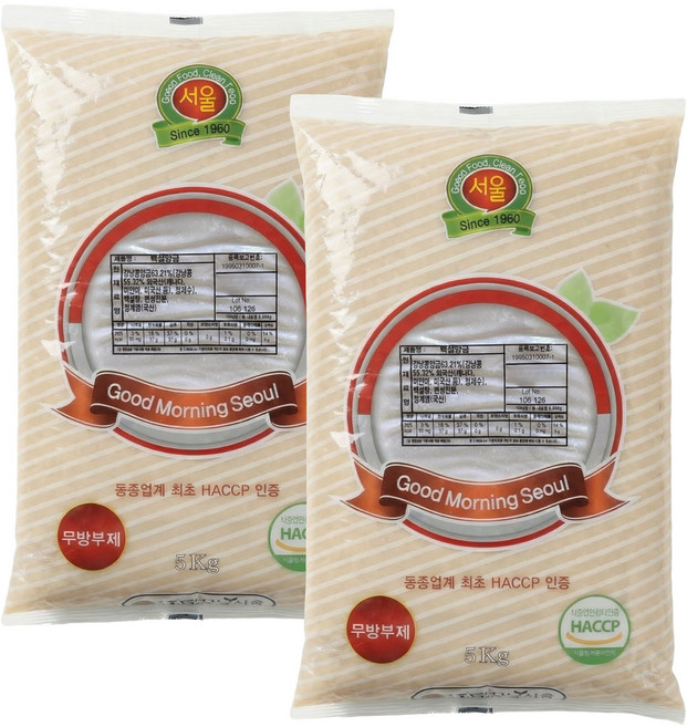 굿모닝서울 백설앙금 5kg, 2개
