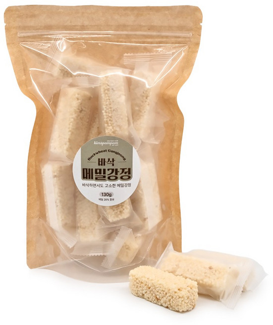 킴스팜팜 바삭하고 담백한 메밀강정(130g) 건강한과자 간식, 1개, 130g