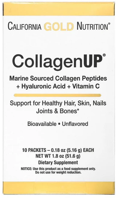 CGN 캘리포니아골드뉴트리션 콜라겐 업 5.16g 10포 CollagenUP 히알루론산 비타민C 하이드롤라이즈드 마린콜라겐 펩타이드 히알루론산나트륨 칼슘 아스코르브산염 - 쿠팡