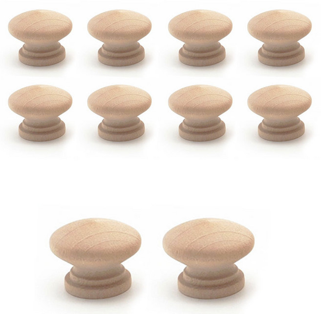 아이베란다 원목손잡이 나무 손잡이 원형 싱크대 서랍장 핸들, 25mm(소), 10개