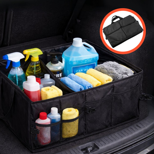 코지픽스 접이식 깔끔한 수납 트렁크 정리함, 블랙