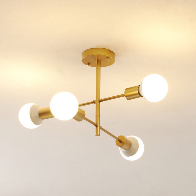 케이시조명 루이네 4등 천장등 골드 방등