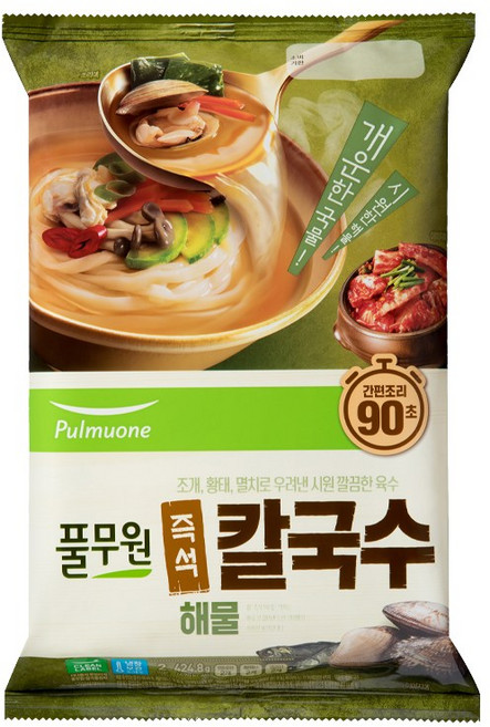 밀키트 해장 풀무원 즉석 해물 칼 국수 2인, 424.8g, 1개