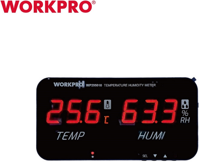 워크프로 디지털 온습도계 온도계 습도계 대형 디스플레이, 1개, 단일
