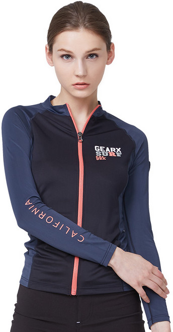 기어엑스 여성 여자 집업 래쉬가드 H02 블랙차콜