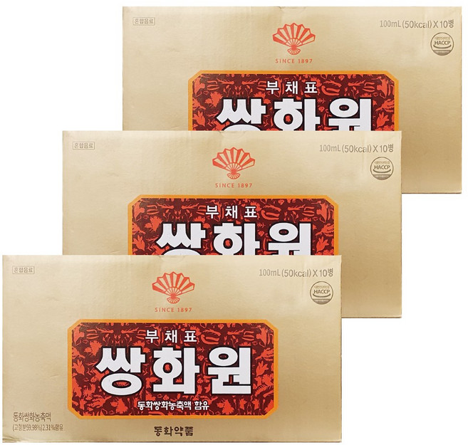 동화약품 부채표 쌍화원, 30개, 100ml