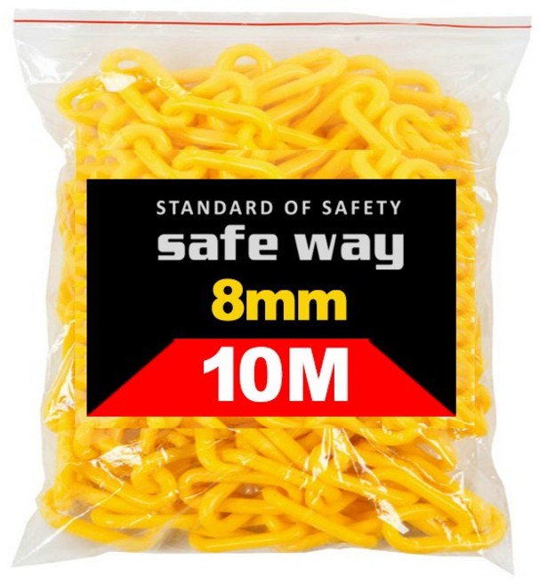세이프툴 8mm 노랑색 플라스틱체인 10M, 1개