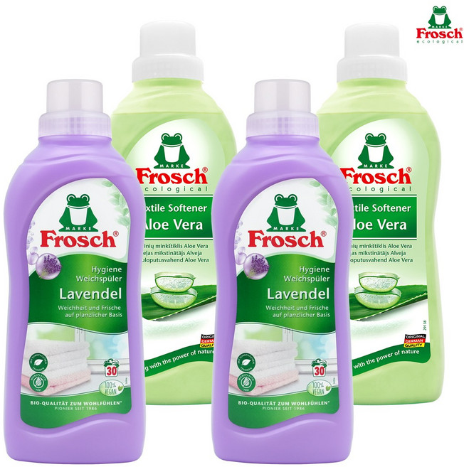 프로쉬 섬유유연제 혼합세트(라벤더2+알로에2), 4개, 750ml