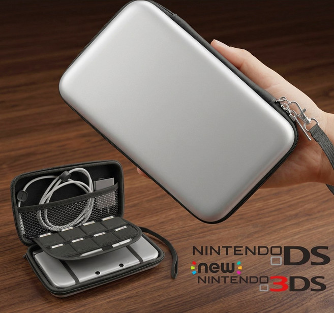 호환 닌텐도 GBA SP DS i LITE 뉴 3DS AYN THOR 토르 파우치 케이스 본체 에어폼 실버, 실버 파우치, 1개, n1211