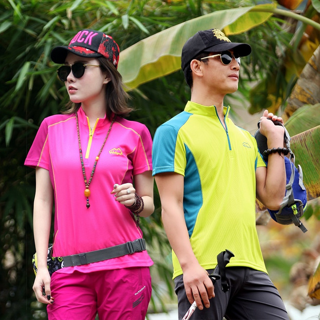 立領短袖透氣快乾運動T恤 吸濕排汗衫 登山速乾衣 舞蹈服