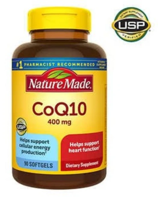 Nature Made CoQ10 네이처메이드 코큐텐 코엔자임 큐텐 400mg 소프트젤 90정, 1개 - 쿠팡