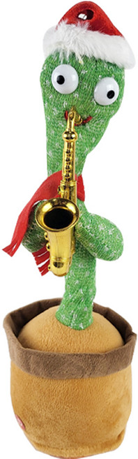 토이랄라 말하는 선인장 크리스마스 춤추는 노래하는 말따라하는 움직이는 장난감 인형 선물 무배, 크리스마스색소폰, 1개