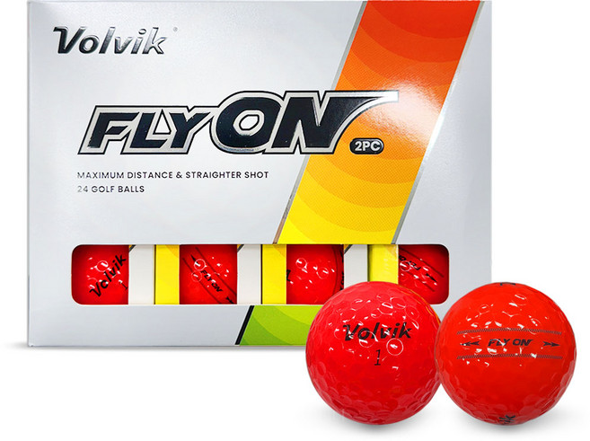 볼빅 골프공 2피스 4.27cm Flyon, 레드, 12개입, 1개