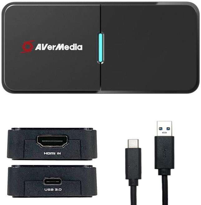 AVerMedia BU113 라이브 스트리머 캡 4K HDMI DSLR 비디오 캡처 카드 콘텐츠 제작용 - 2160p30으로 캡처 및 스트리밍 1080p60 HDR USB