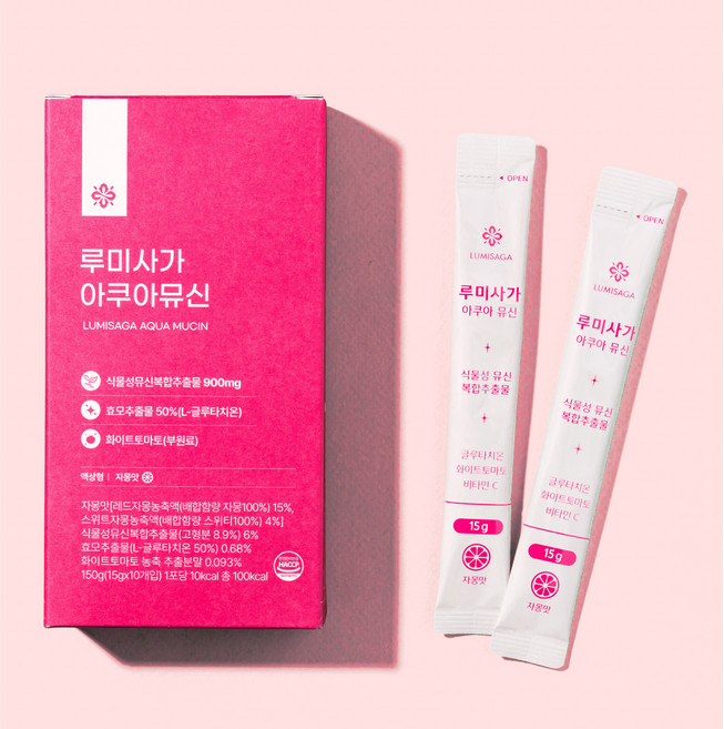 루미사가 식물성 뮤신 액상형 글루타치온 아쿠아뮤신, 10박스, 150g