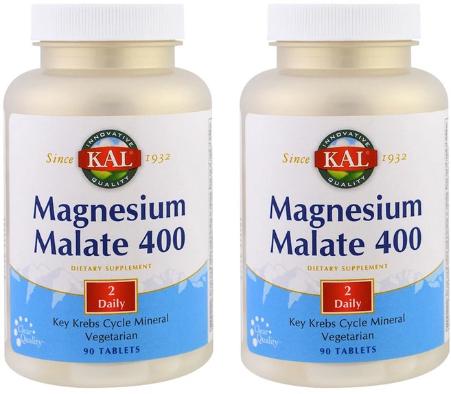 Kal 마그네슘 말레이트 400 타블렛, 90정, 2개 - 쿠팡