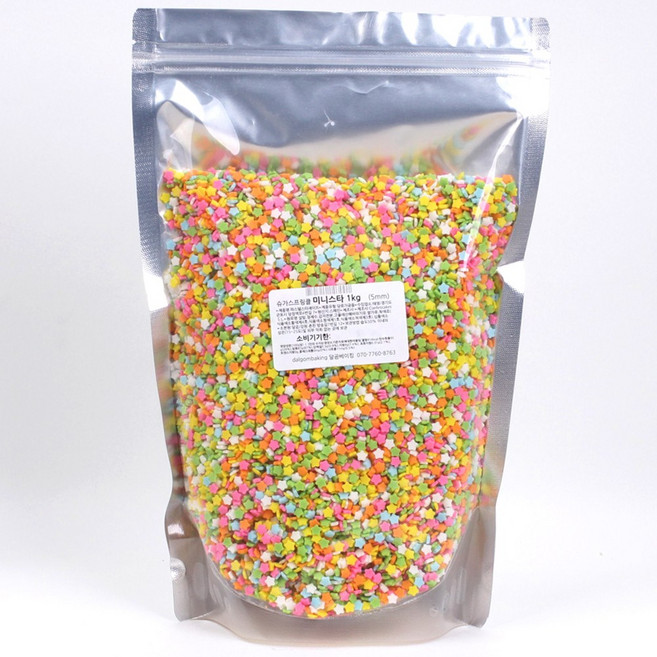 달곰베이킹 슈가스프링클 미니스타, 1kg, 1개