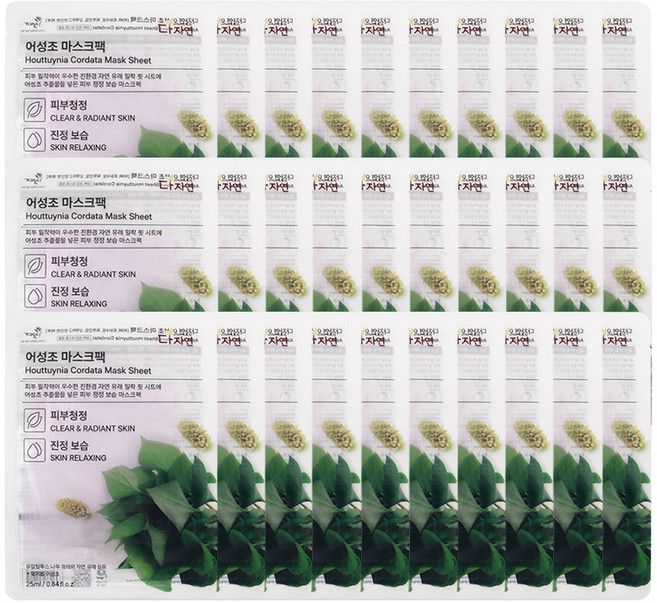 다자연 어성초 마스크팩, 30개입, 1개