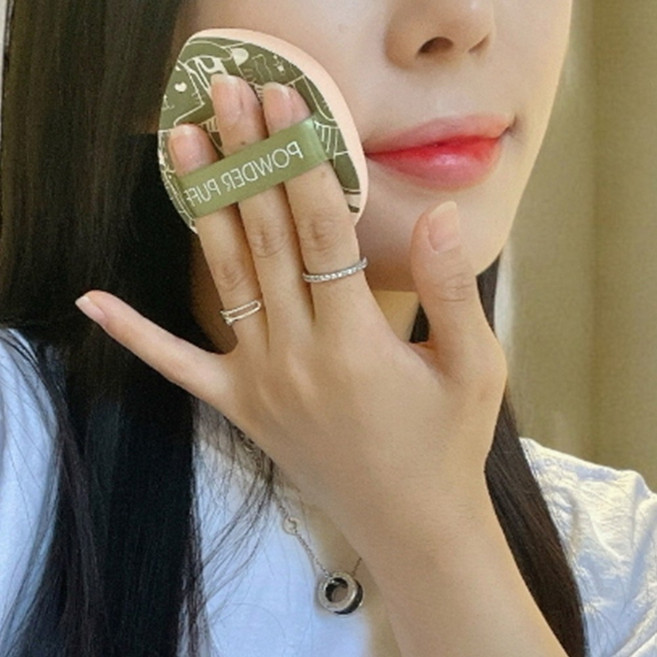 두꺼운 화장퍼프 쿠션스펀지 좁은부위용 눈밑분첩 콧잔등, 1개