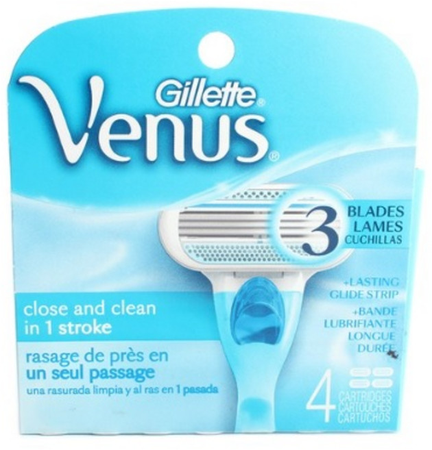 질레트 비너스 클로즈 앤 클린 1 스트로크, 4개입, 1개