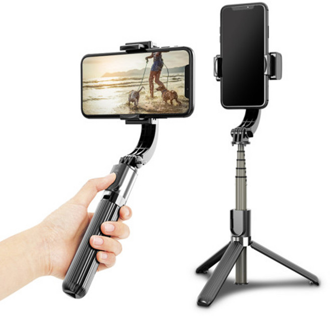 스마텍 블루투스 스마트폰 짐벌 셀카봉 삼각대 STBT-GB100 블랙, 단일옵션, 1개