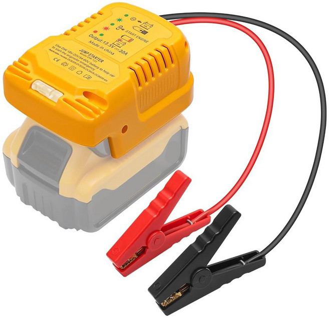DEWALT 디월트 20V/60V 배터리와 호환되는 12V 점프 스타터 11AWG 1.2FT 자동차 부스터 케이블 시동용 (배터리 미포함 제작 아님)_176415, DeWalt 20V/60V 배터리와 호환되는 12V 점