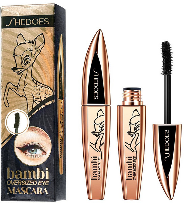 Shedoes 斑比小鹿睫毛膏 防水防汗 濃密電眼拉長持久恆妝, 1個, 斑比小鹿睫毛膏10ML