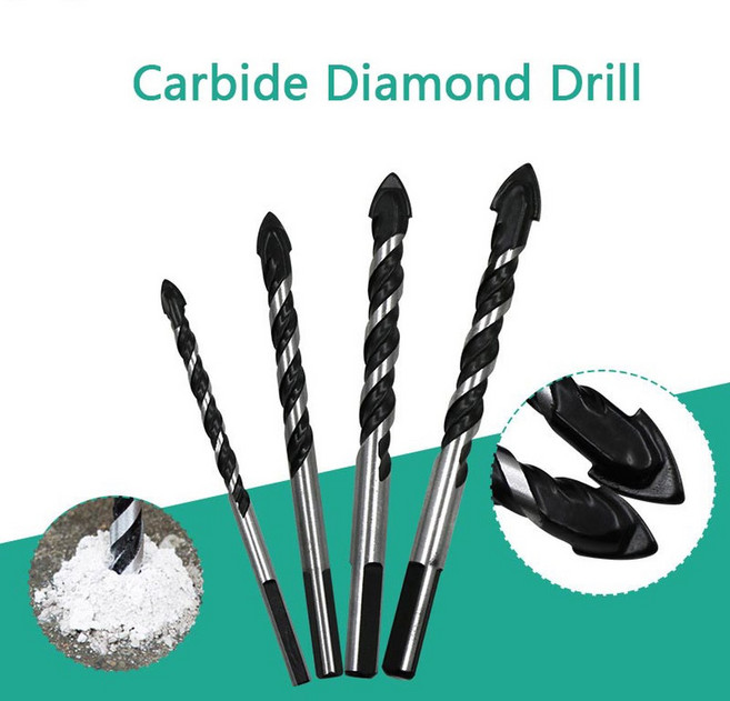 텅스텐 스틸 금속 합금 삼각형 드릴 비트 세라믹 벽 유리 콘크리트 구멍 오프너 블랙 커터 네일 3-12mm, [03] 5mm, [01] Black, 01 Black_03 5mm, 01 Black_03 5mm