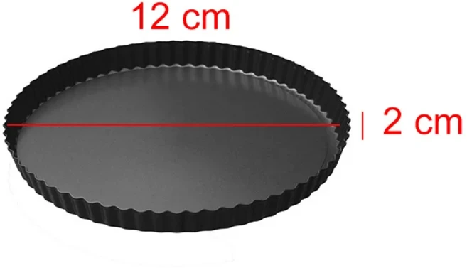 오닐리니 3~12인치 탄소강 타르트 팬 케이크 틀 (탈착식 바닥 포함) 파이 키슈 치즈 디저트 베이킹 용품, 04 12x2cm