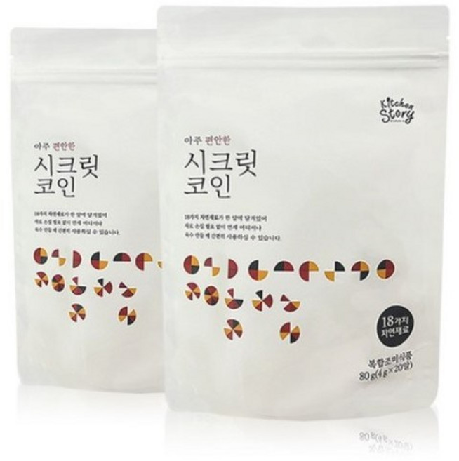 키친스토리 빅마마 이혜정의 시크릿코인 아주 편안한맛, 80g, 2개