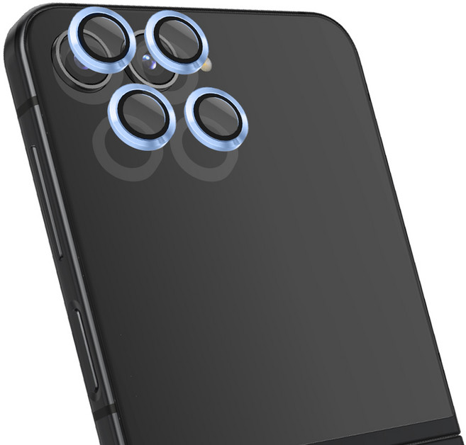 투에이비 갤럭시 Z 플립7 호환 메탈링 프레임 카메라 강화유리, 2세트