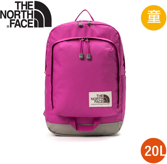 The North Face 童 20L雙肩包, 霧感灰/紫菀藍
