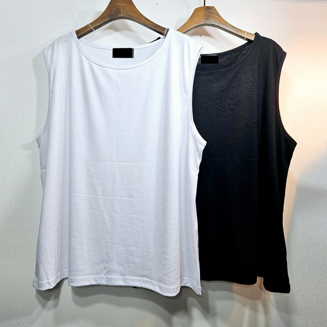 빅걸스토리 여성 빅사이즈 국내생산 소프트 라운드 이너 민소매 나시 티셔츠