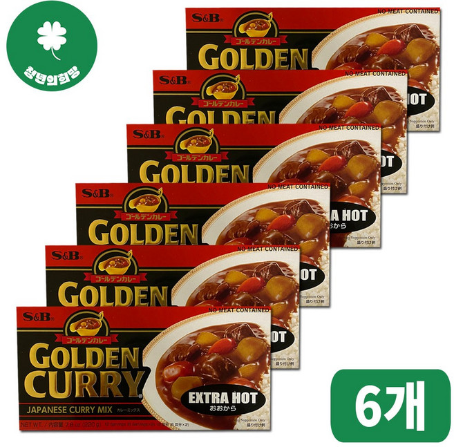 에스앤비골든 카레 아주 매운맛, 220g, 6개