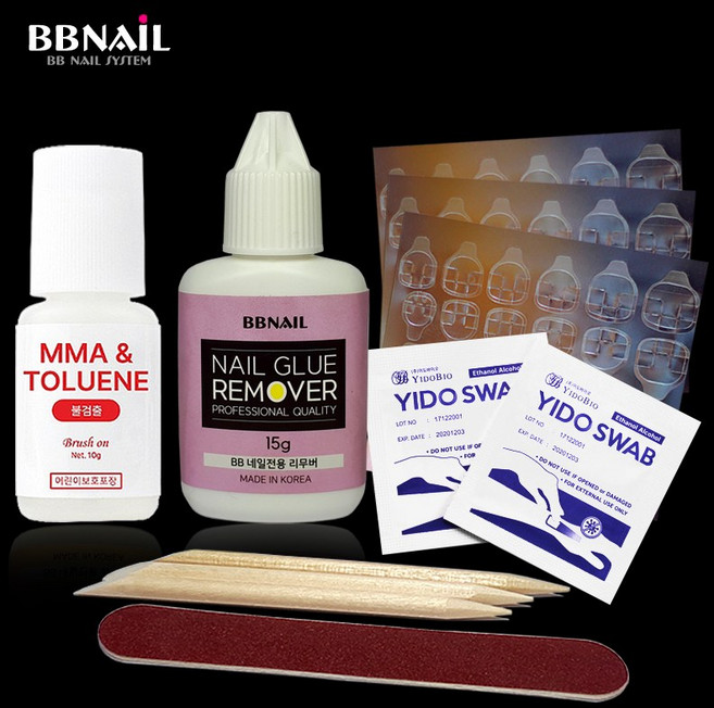 BB 네일글루 네일리무버 (6종세트), 1개, 네일 글루 리무버 (6종세트)